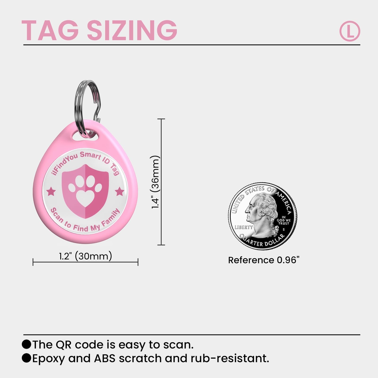 Personalized QR Code Pet ID Tags for Dog Collar, Online Profile, Location Alerts