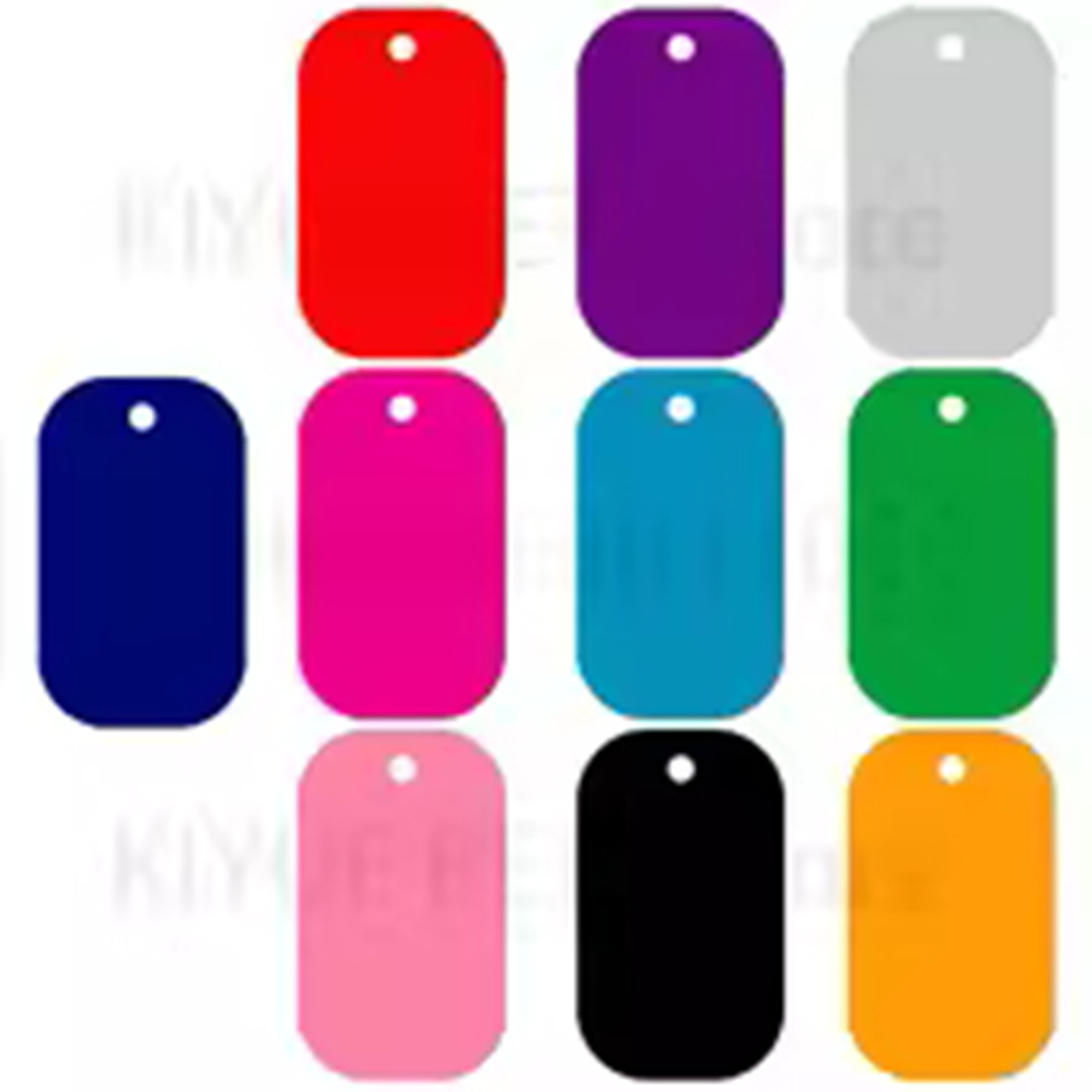 100Pcs Custom Engraved Dog ID Tags Personalized Aluminum Pet Name Phone Tag Bulk