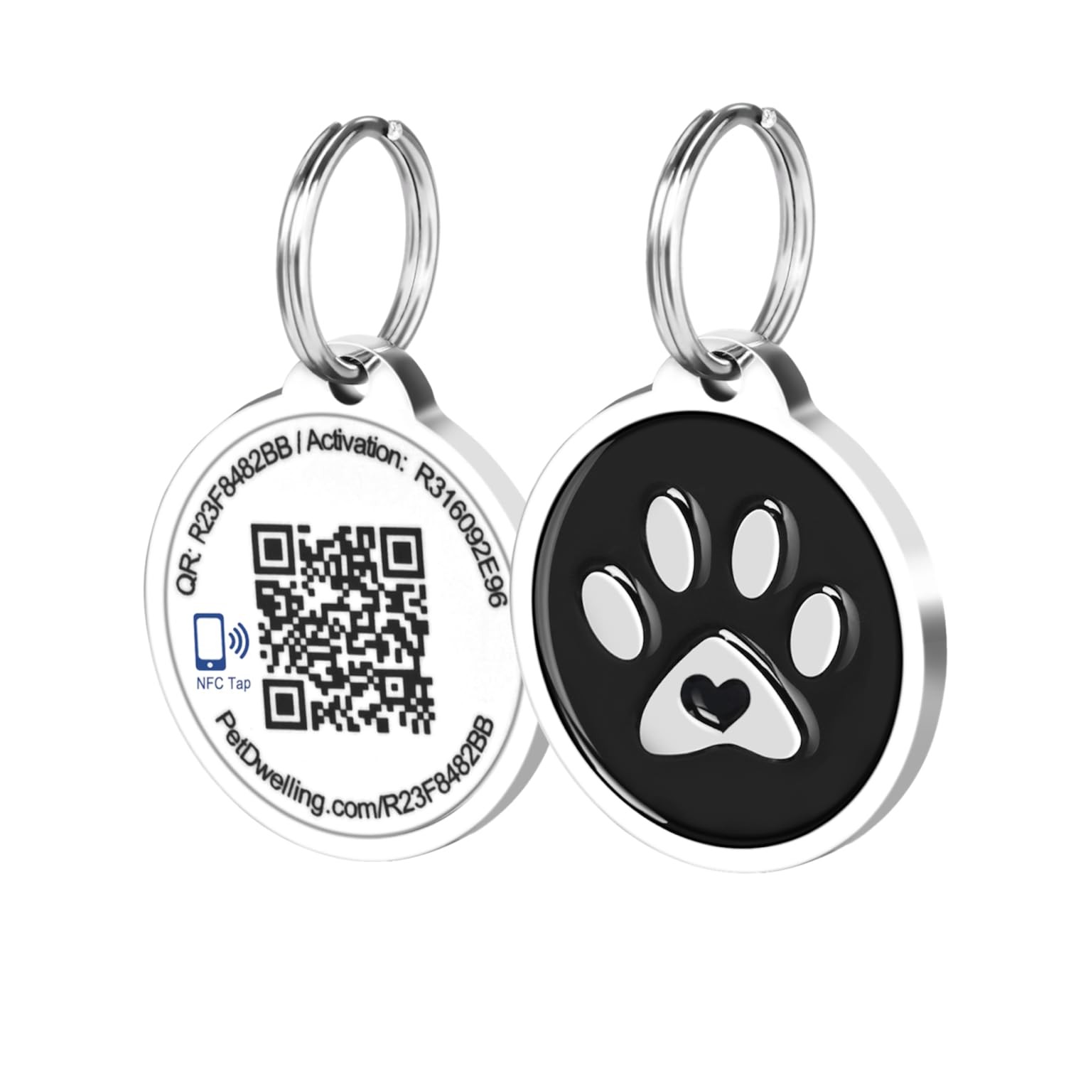 Premium NFC & QR Code Smart Dog ID Tag – Easy Scanning, Instant Profile Acces…
