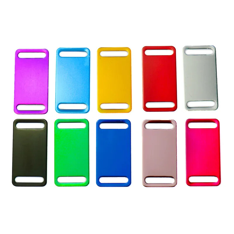 100Pcs Anodizing Aluminum Dog Tag Name Dog ID Tags Collar Customized Engraving