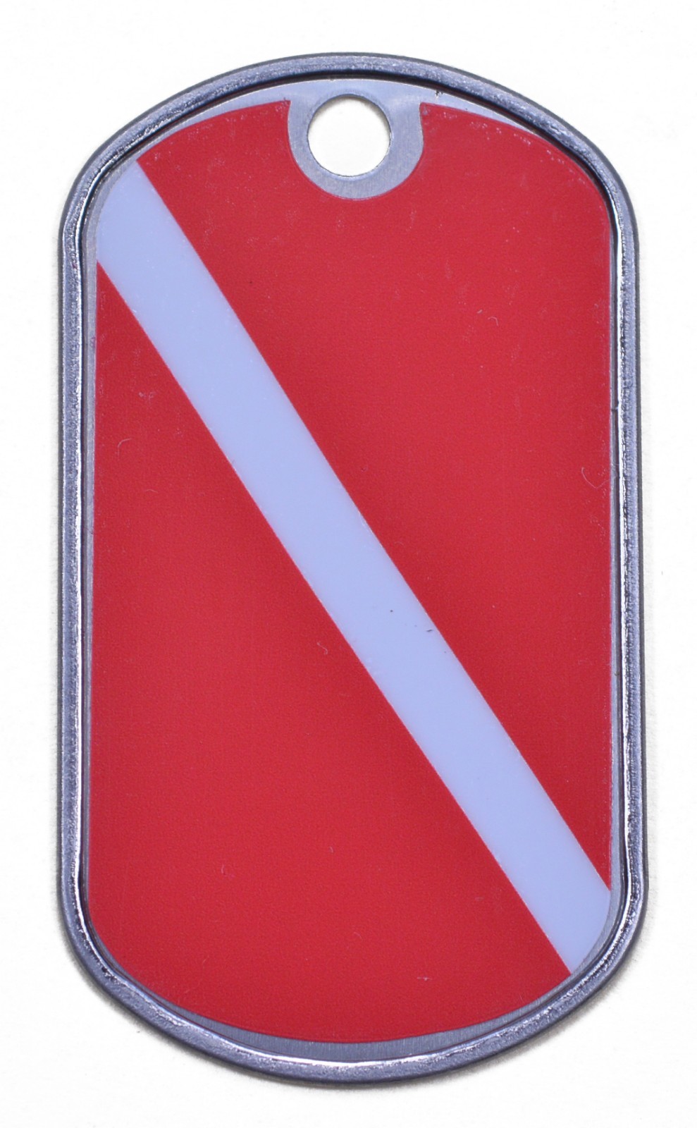 Divers Flag Vinyl Dog Tag – 3 Sizes – Great for Necklaces and Bracelets