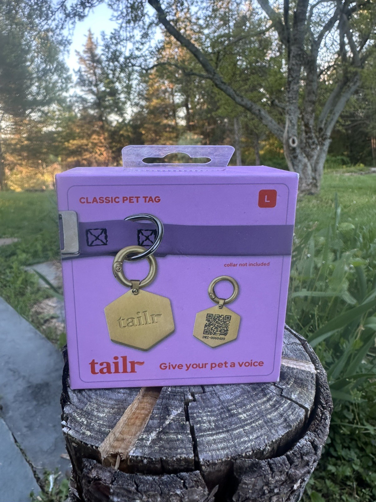 Tailr Smart QR Code Dog Tag, Pet ID Tag with App, Lost Pet Recovery, LARGE