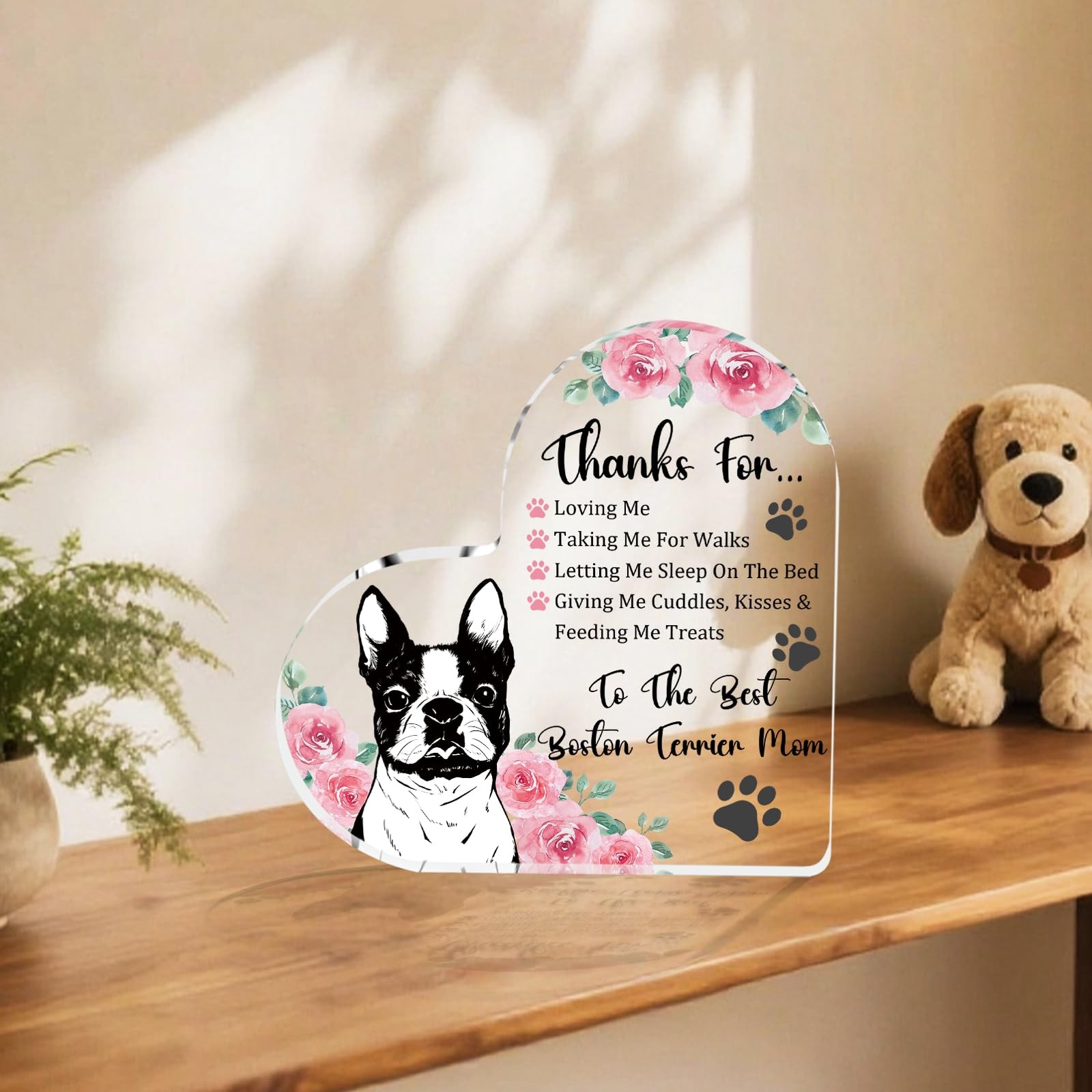 Tian Zhun Boston Terrier Gifts for Women Thank Terrier,