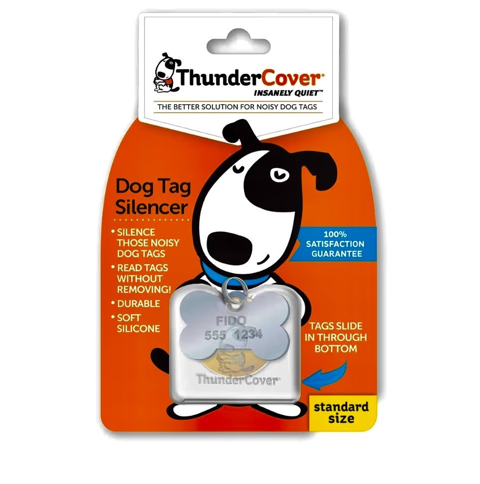 ThunderCover Dog Tag Silencer, Standard, Clear