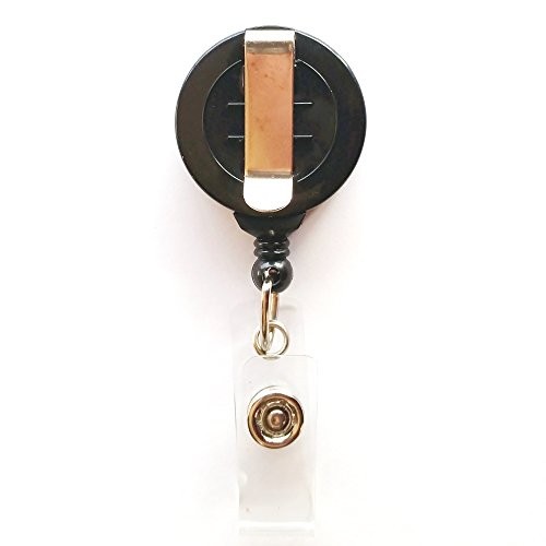 Patriotic USA Peace Sign Flag – Memorial Black Badge Reel With Belt Slide Clip