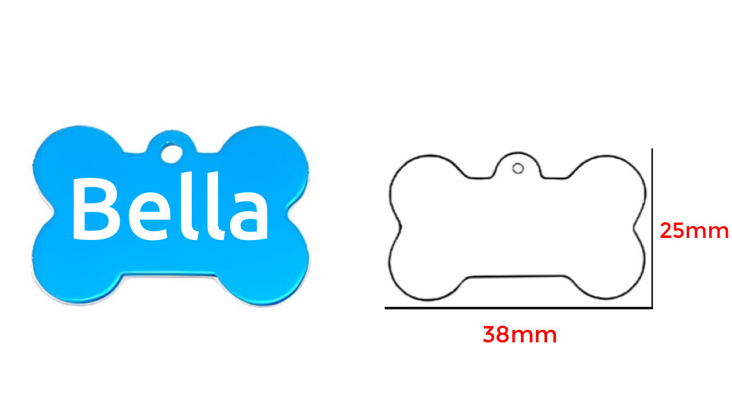 CUSTOM ENGRAVED PERSONALIZED PET TAG ID DOG CAT NAME TAGS ALUMINIUM BONE CHARM
