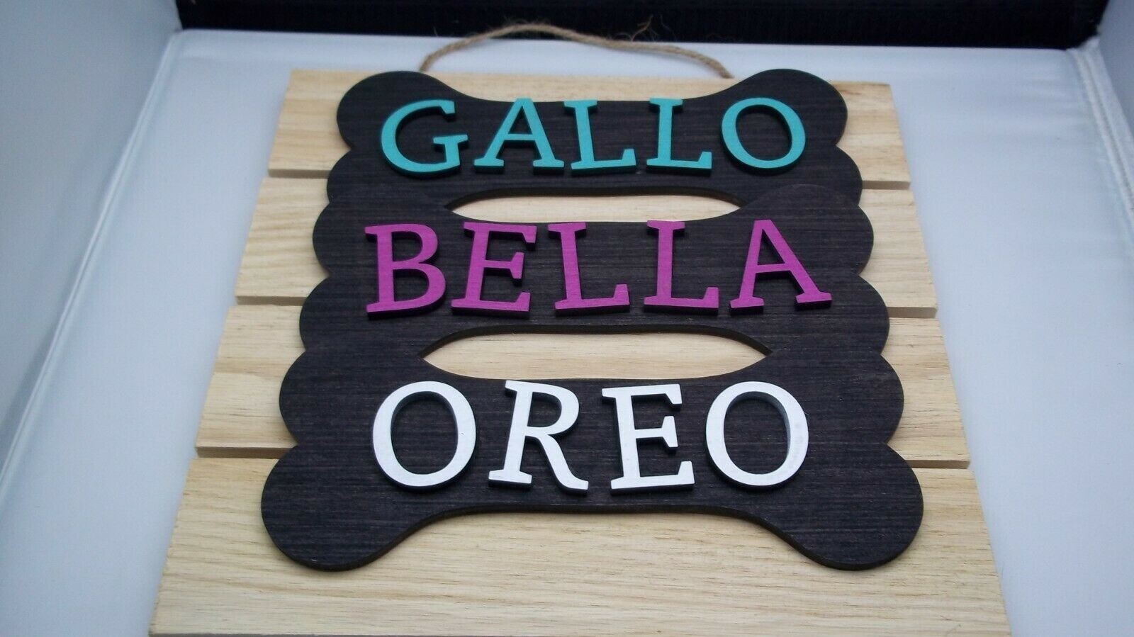 Custom Wood Dog Bone Plaque – Pet Gift Crate Wooden