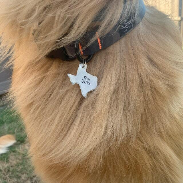 State of Texas | Dog Pet Name Custom Engraved Personalized Cute ID Tag for Dogs