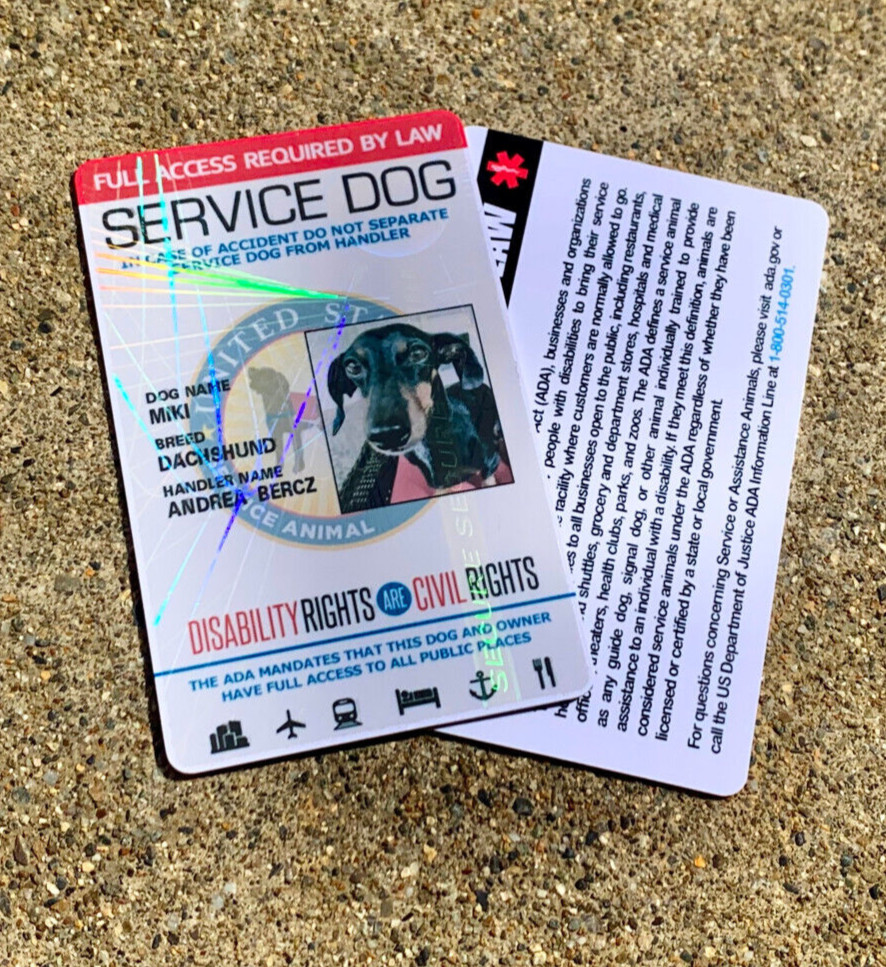 SERVICE DOG ID CARD WITH REGISTRATION – HOLOGRAPHIC