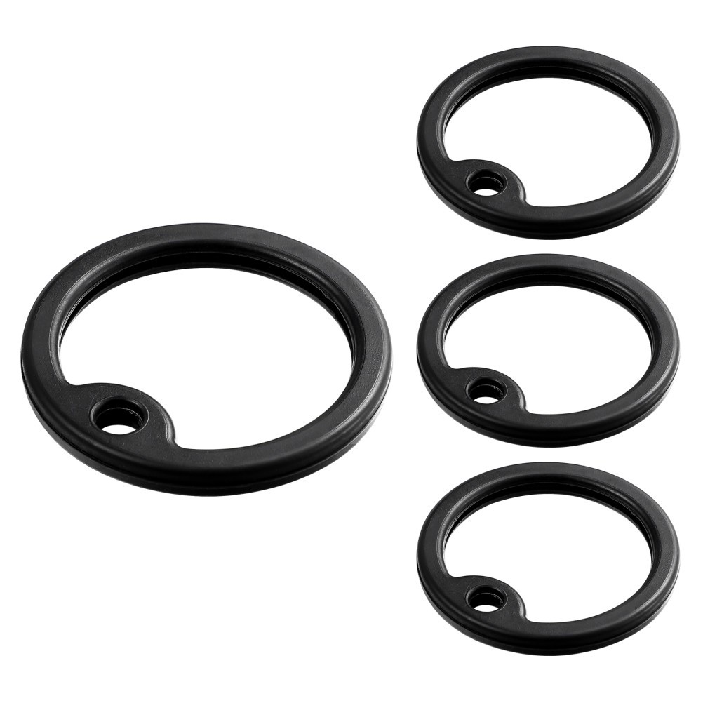 4Pcs Durable Silicone Pet Tag Silencers Black Dog Collar Accessories