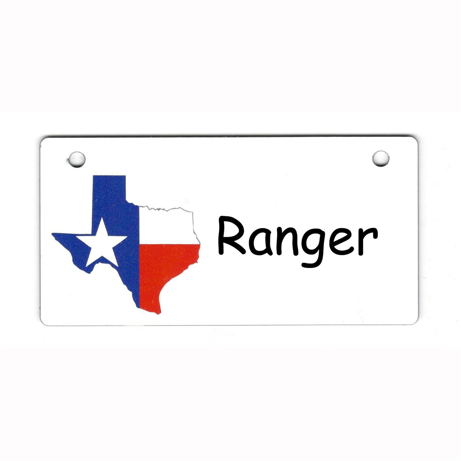 Texas Flag is State Shape Personalized 5″ x 2.5″ Dog Crate Tag FREE SHIPPING