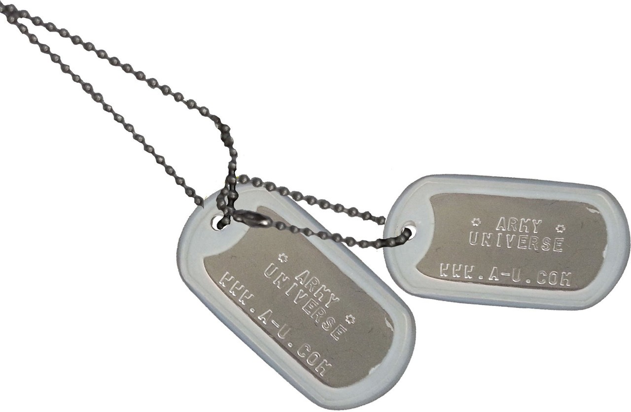 US Military Dog Tag Set ID Matte Metal ID Dog Tags Necklace Complete Set