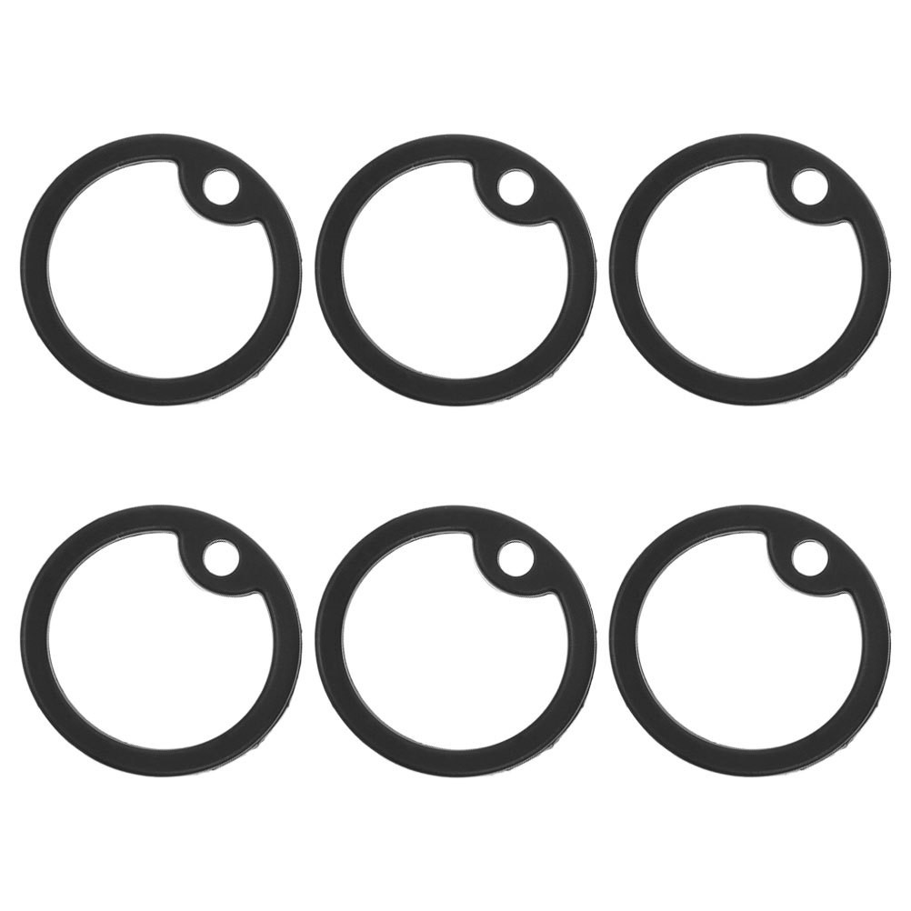 6Pcs Durable Silicone Dog Tag Covers Black Pet Id Tag Protectors