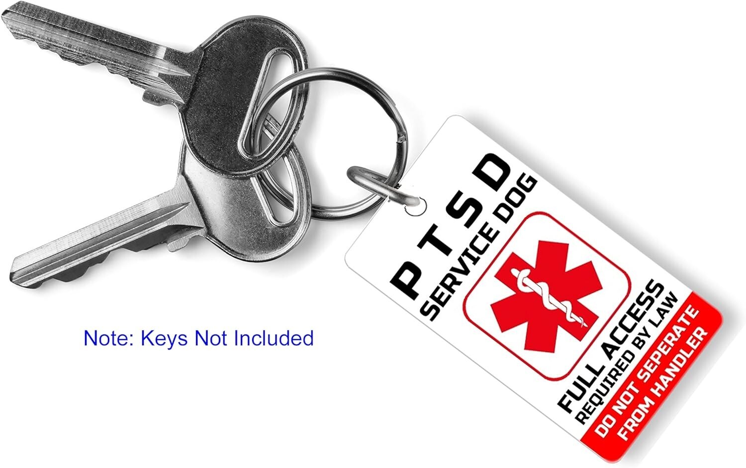 PVC PTSD Service Dogs Key or Collar Tag for ADA PTSD Service Animals PT21