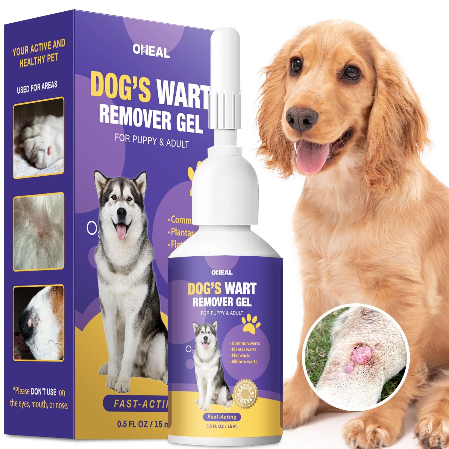 Dog Wart Remover,Pet Skin Tags Remover,100% Natural Painless No Irritation, Safe