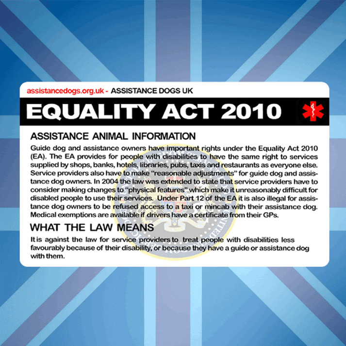 ASSISTANCE DOG UK – SERVICE ID BADGE FOR UNITED KINGDOM GREAT BRITAIN AREA ADi