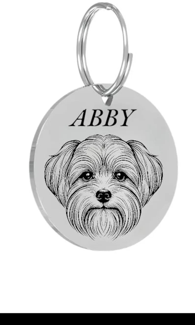 MALTESE Pet ID Tags Dog Tags Personalized Front & Back Engraving…