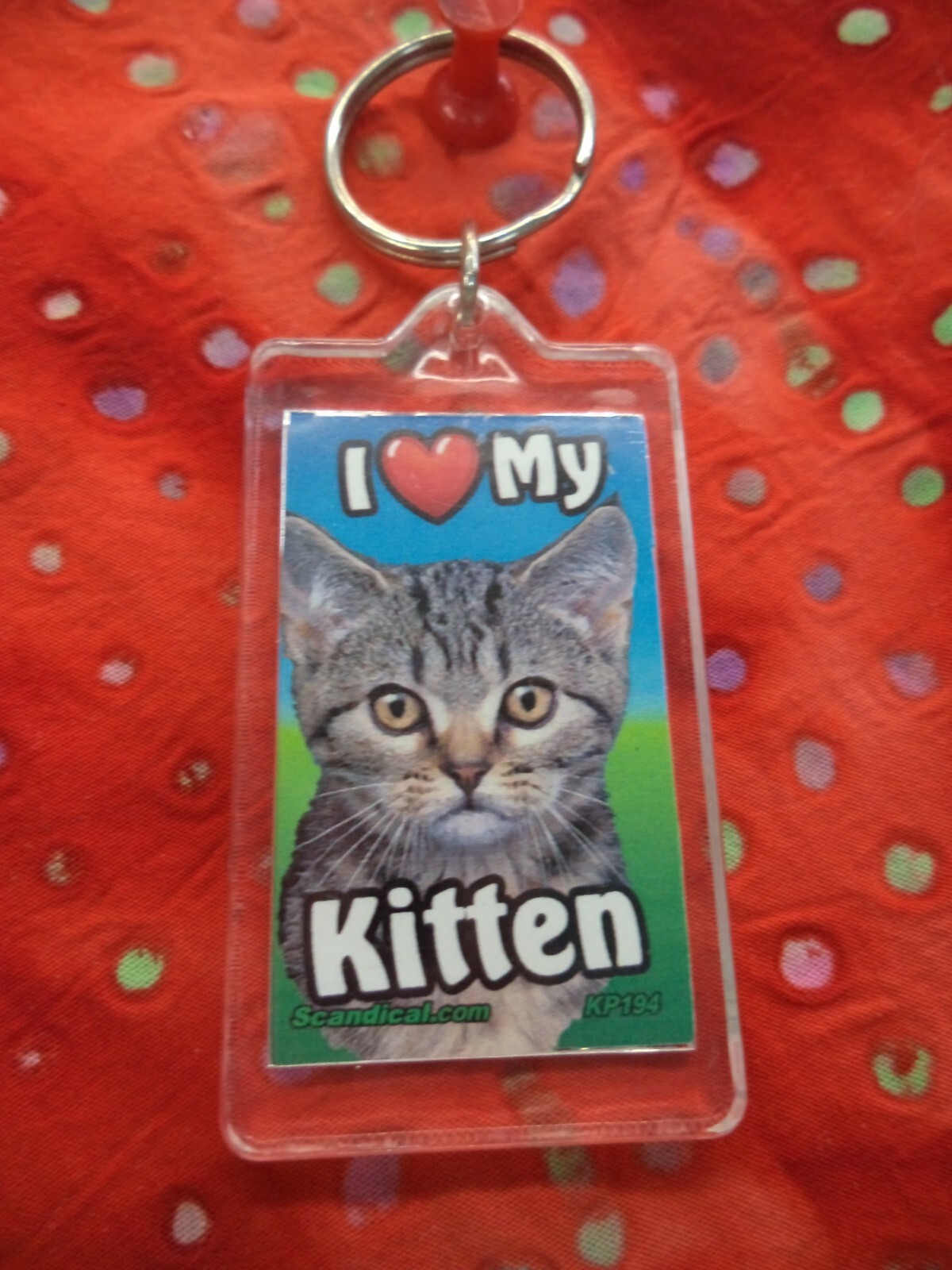 SCANDIAL PET KEY CHAINS – DOUBLE SIDED – I LOVE MY __CAT__ YOU PICK BREED! #1