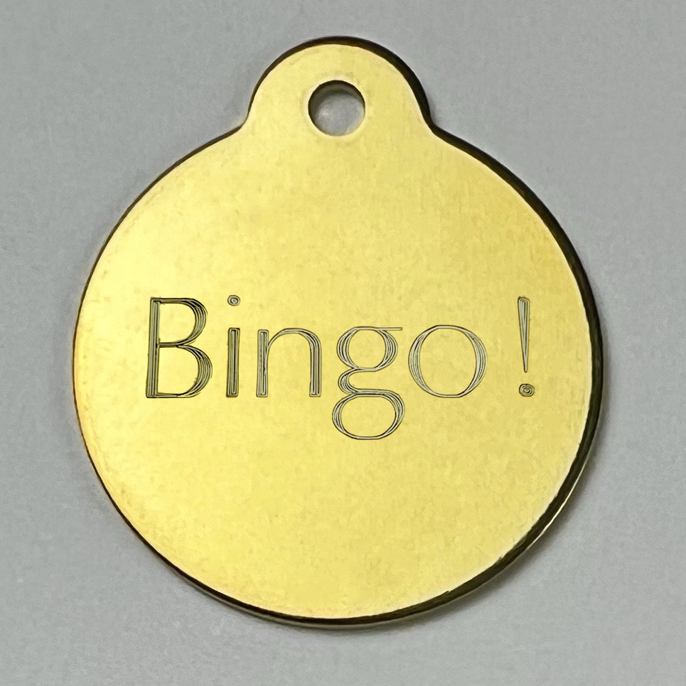 Custom Engraved Dog Tags Personalized Dog Collar Pet Tags Engraved NATURAL BRASS
