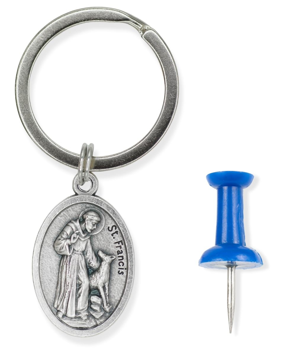 St Francis of Assisi Pendant for Pet Collar – St Francis Animal Tag with Spli…