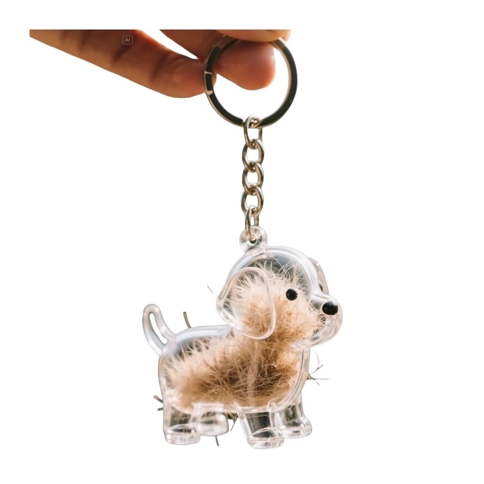 Dog Hair Collector Keychain Charm – Memorial Storage Box for Pet Hair