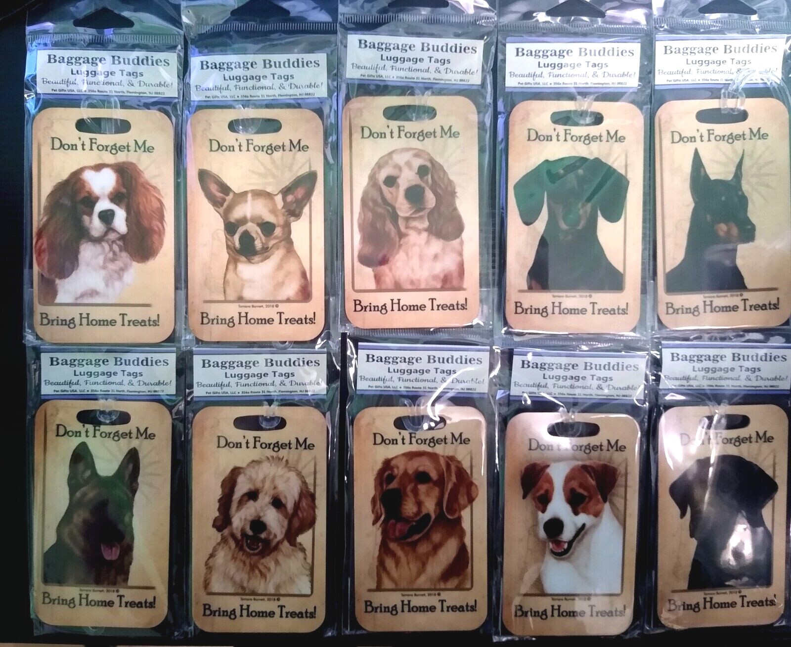 Dog Breed Luggage Tag Crate Id Tag Aluminum With Acrylic Hang Tag Cats too