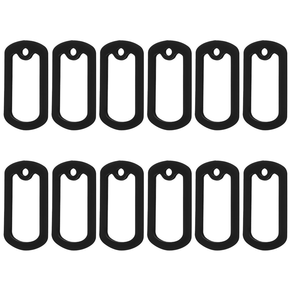 12 Pcs Dog Tag Silicone Silencers Reduce Noise Circle Protector Holder