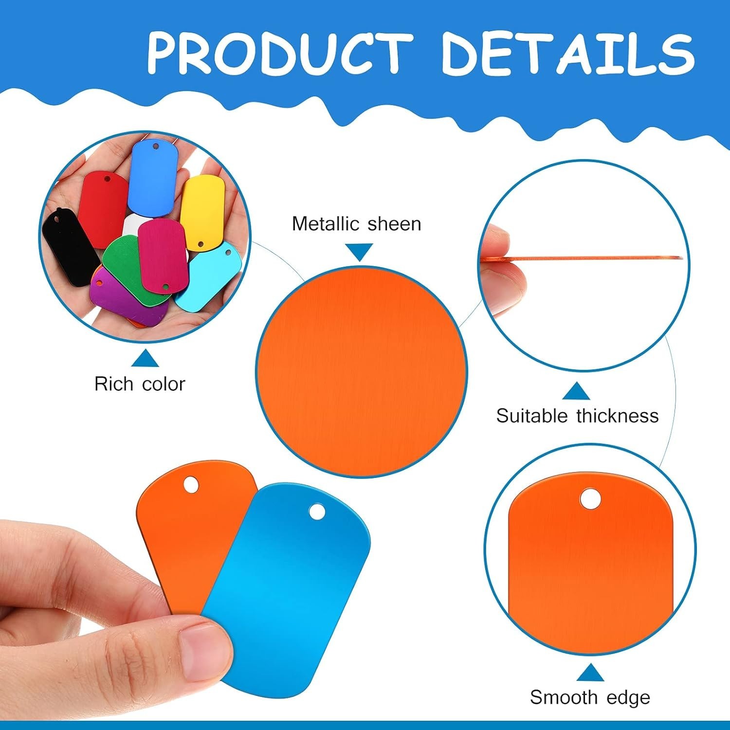 Durable 30-Pack Blank Aluminum Dog Tags – Perfect for DIY Crafts and Gifts