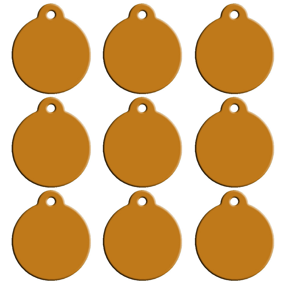 20pcs Personalized Aluminum Pet Dog ID Tags Custom Blank Bulk Round Tags 9 Color