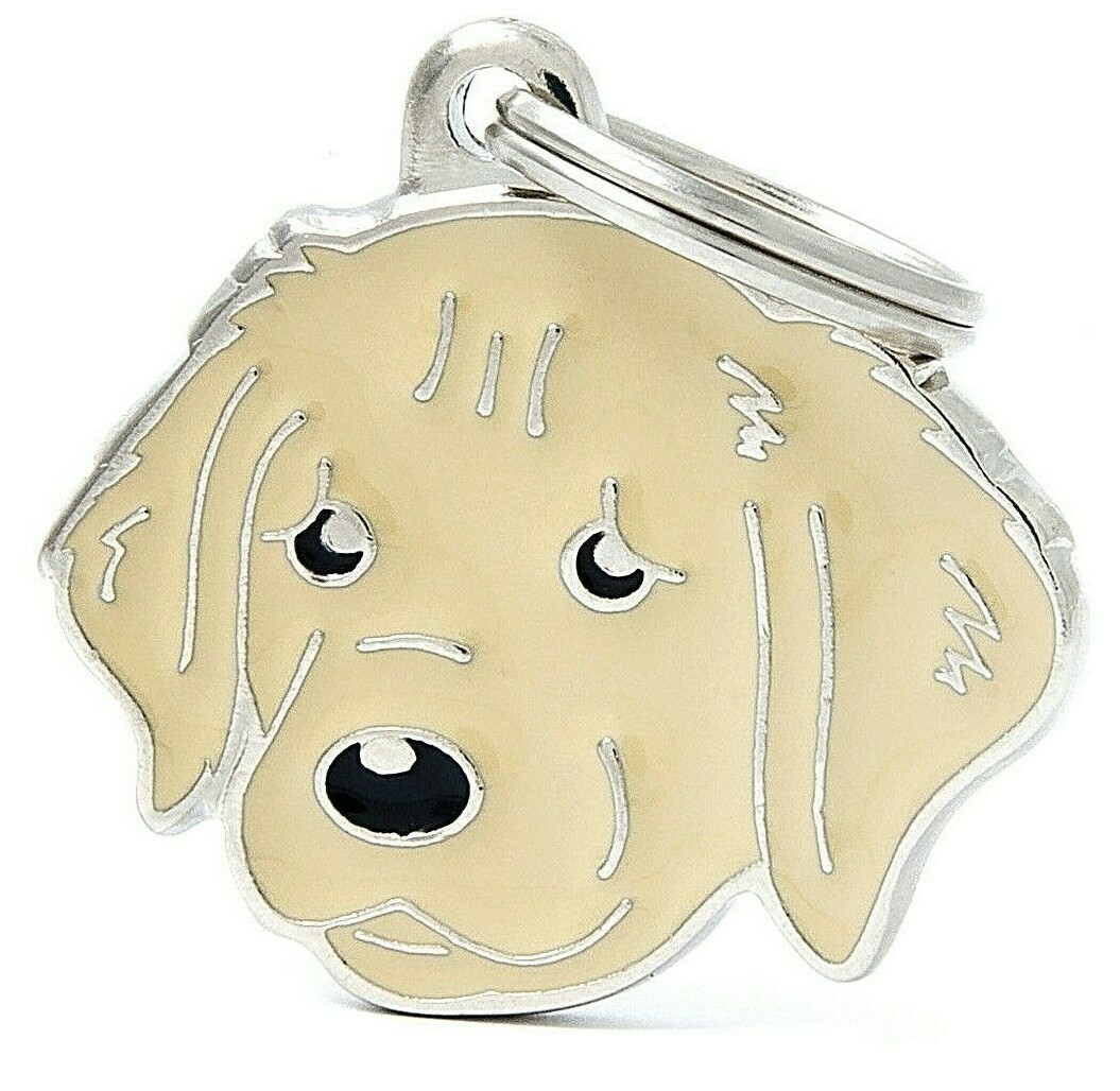 Golden Retriever Dog ID Tag (30) – Engraved FREE – Personalised – Keyring