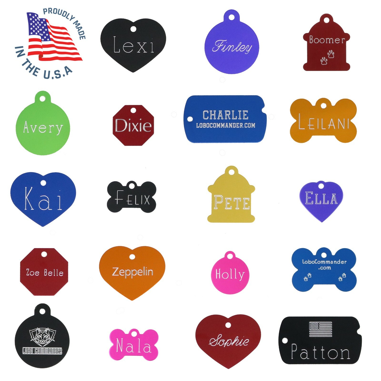 CUSTOM ENGRAVED PET ID TAG Personalized IDENTIFICATION Charm Tags for Cat or Dog