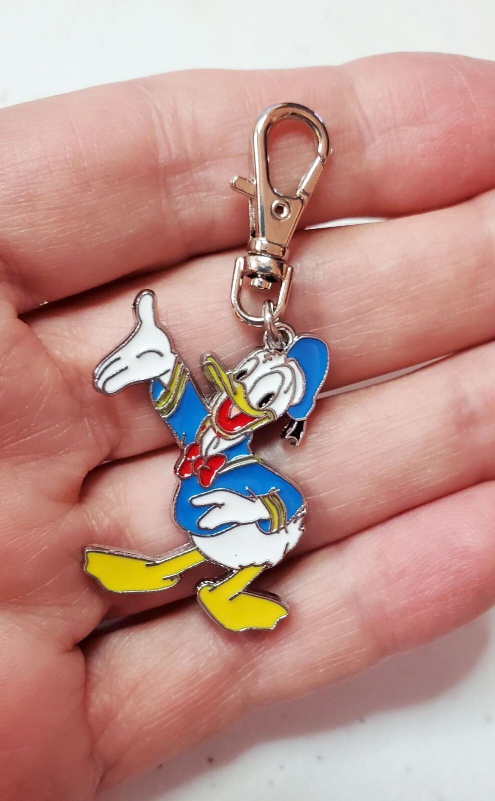 DONALD DUCK CHARM ZIPPER PULL BACKPACK PURSE WALLET BAG DOG CAT COLLAR JEWELRY
