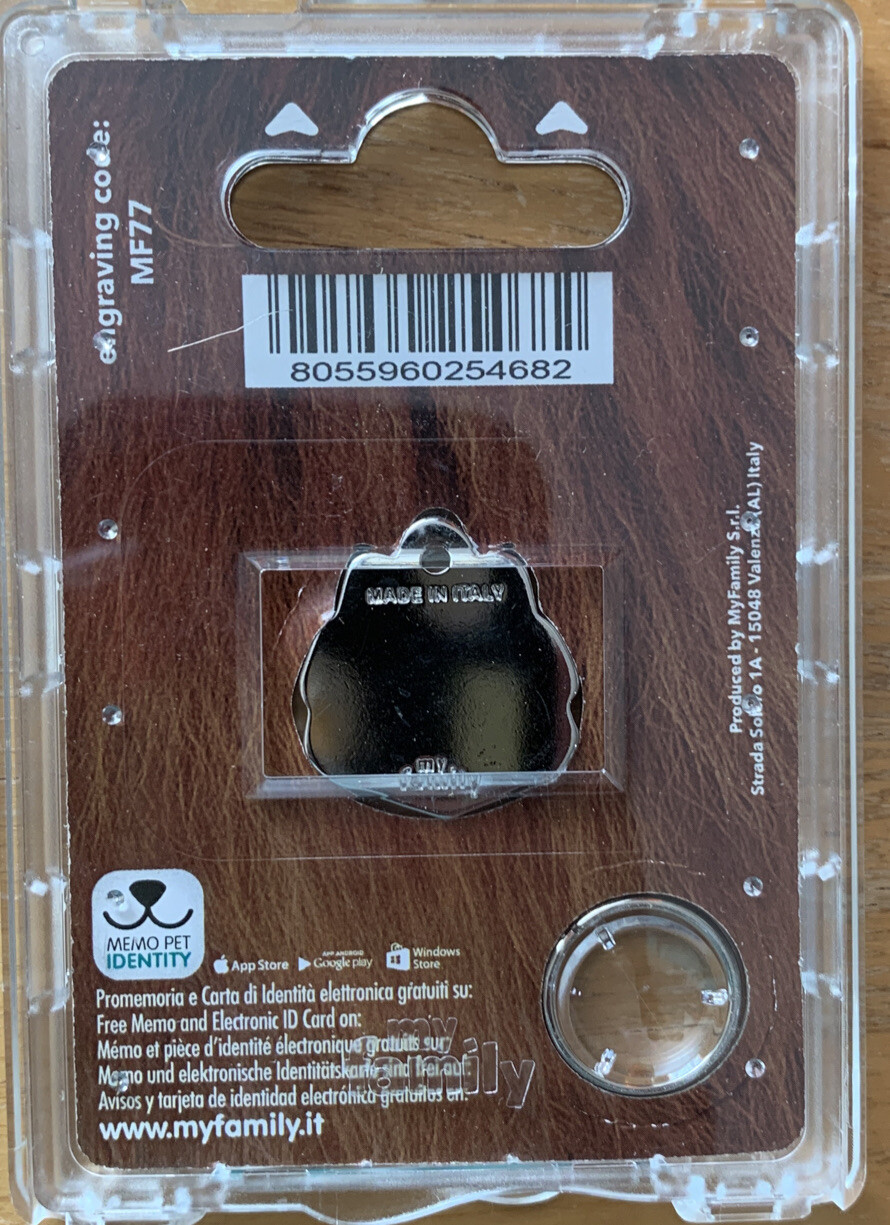 My Family Friends Pomeranian Tag Keychain For Engraving Made Italy Pet