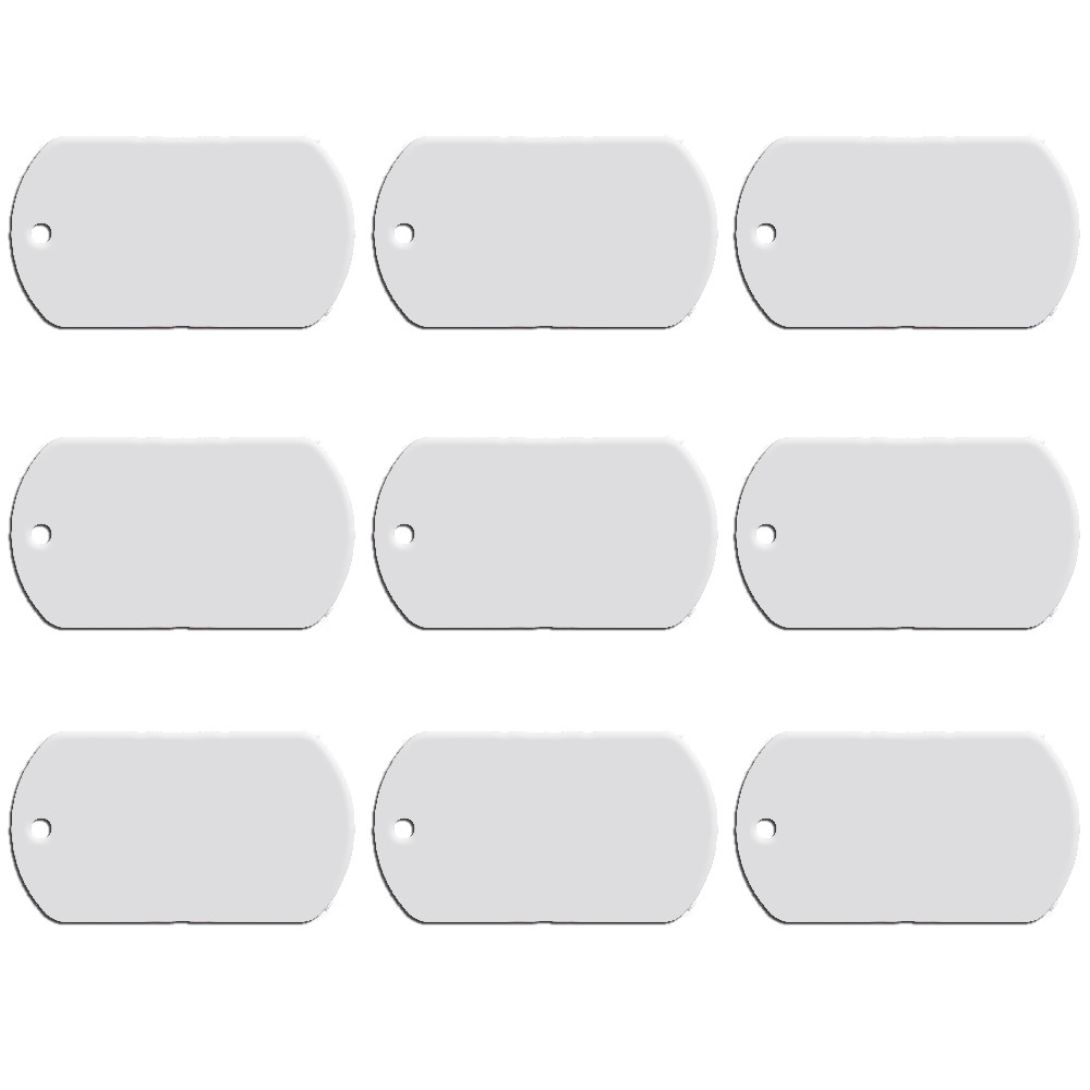 100pcs Aluminum Blank Military Army Dog Tag 2 Sides Engravable Free Shipping