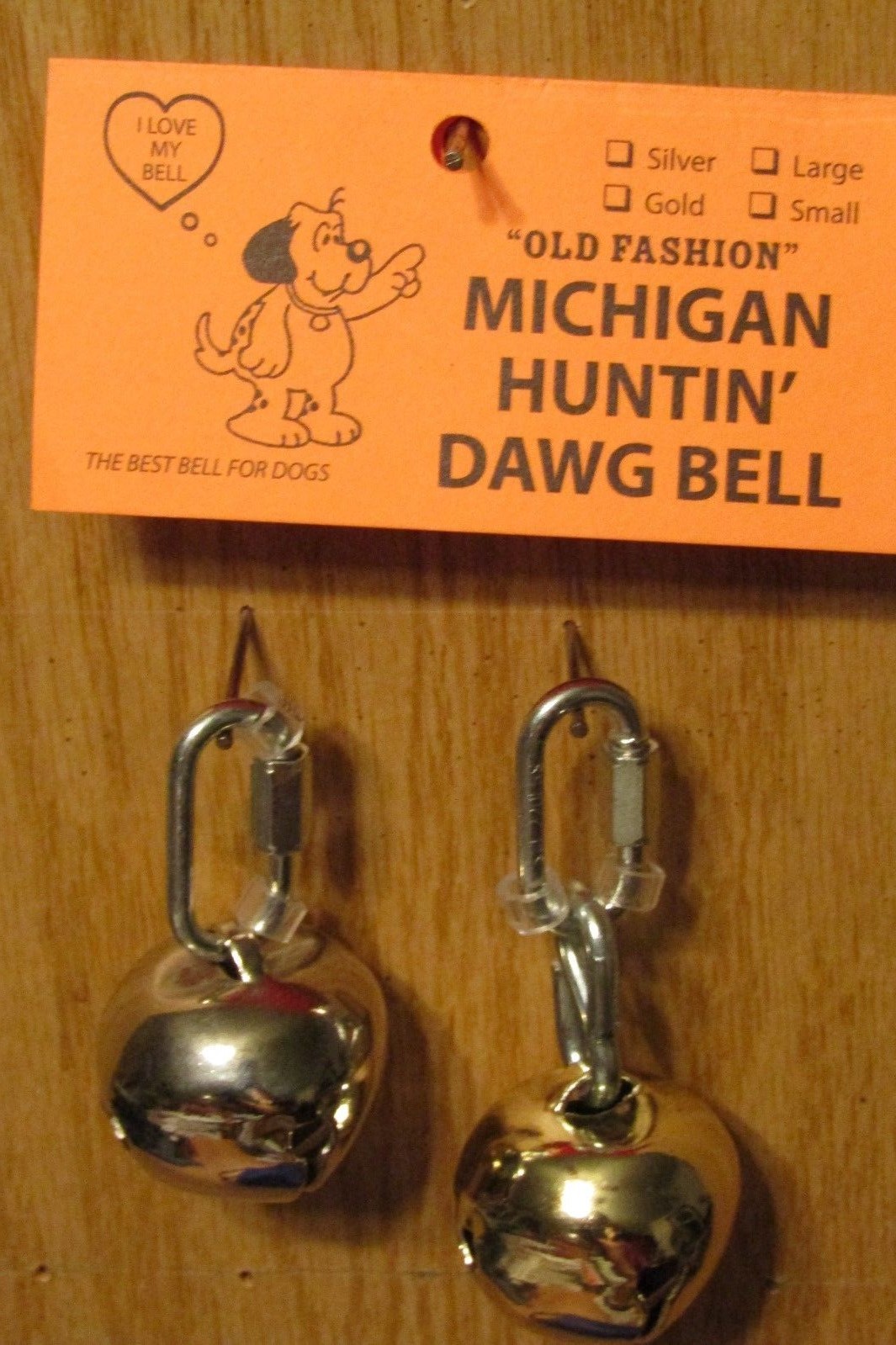 DOG BELL -“THE OLD FASHION MICHIGAN “HUNTIN ” DAWG BELL” YOUR CHOICE of SIZE