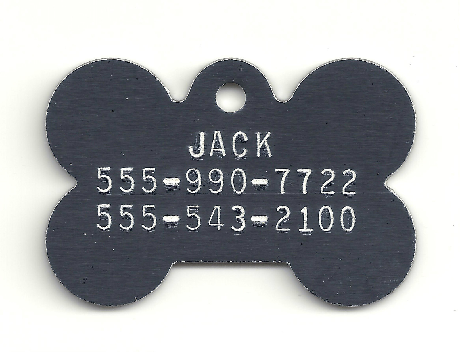 Dog Bone K9 Pet ID Personalized Name Canine Identification Tag