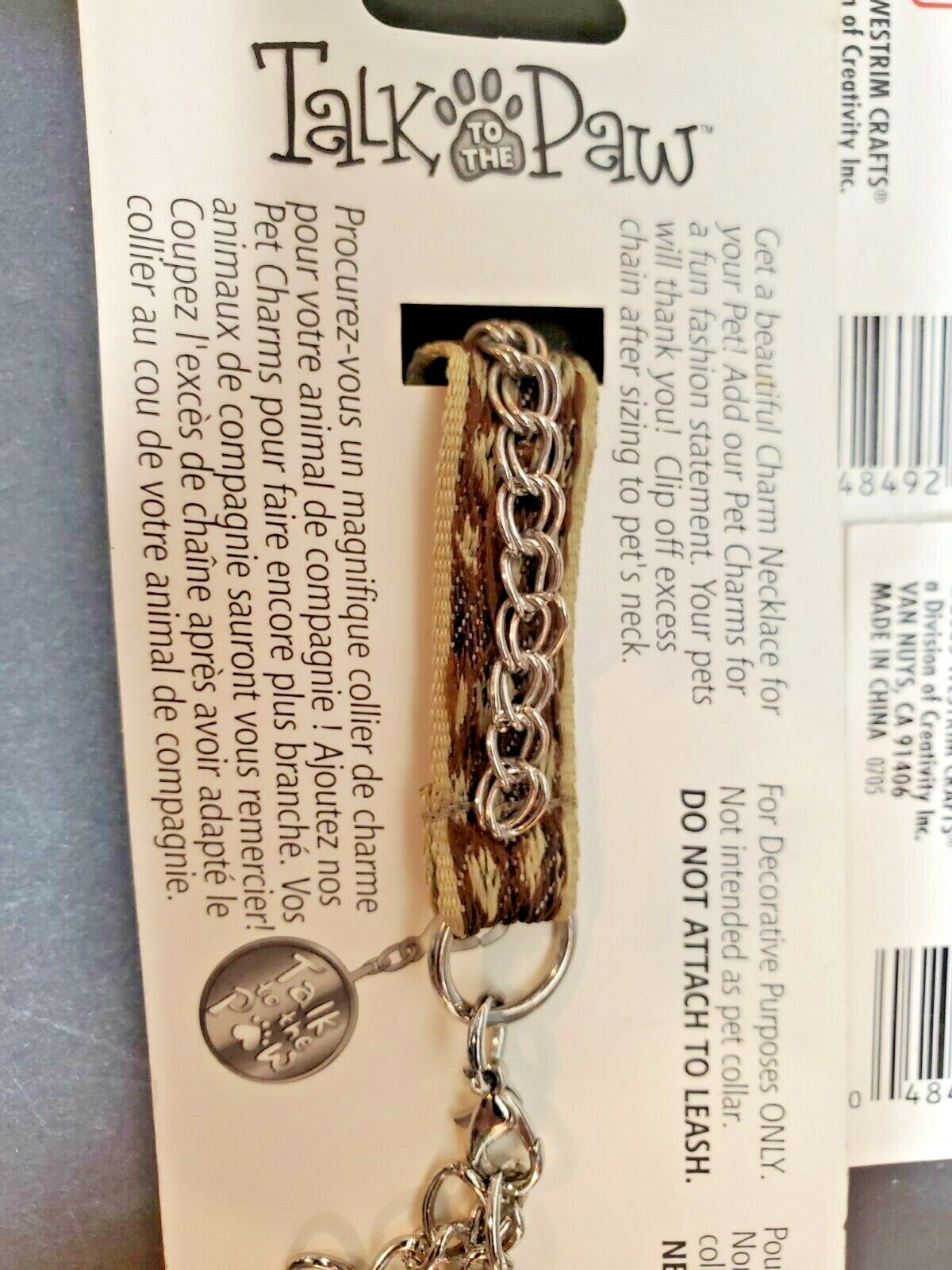Talk to the Paw Dog Charm Necklace & 4 Pet Charms 10 – 18 inches