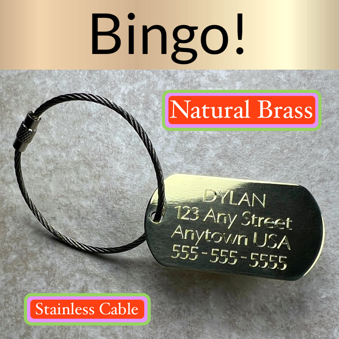 Custom Luggage Tags Baggage Tag Carry On Bag Travel ENGRAVED LUGGAGE TAG BRASS