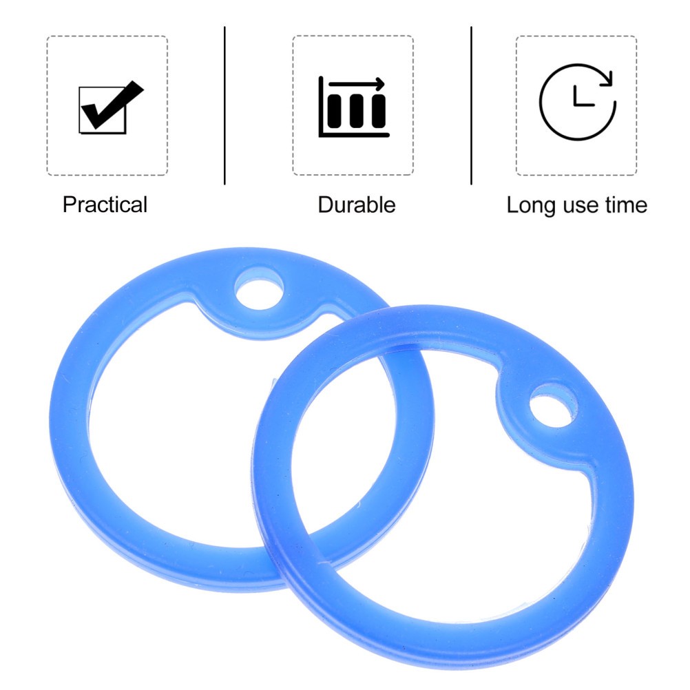 15Pcs Durable Silicone Dog Tag Holders Blue Lightweight Pet Accessories