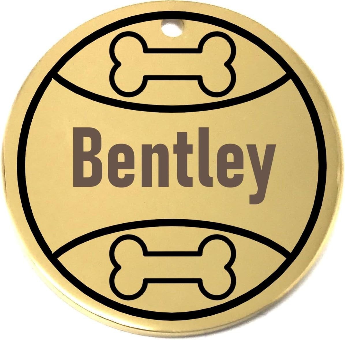 Personalized Play Ball Pet ID Tag -Laser Engraved Name Tag for Dog or Cat Collar