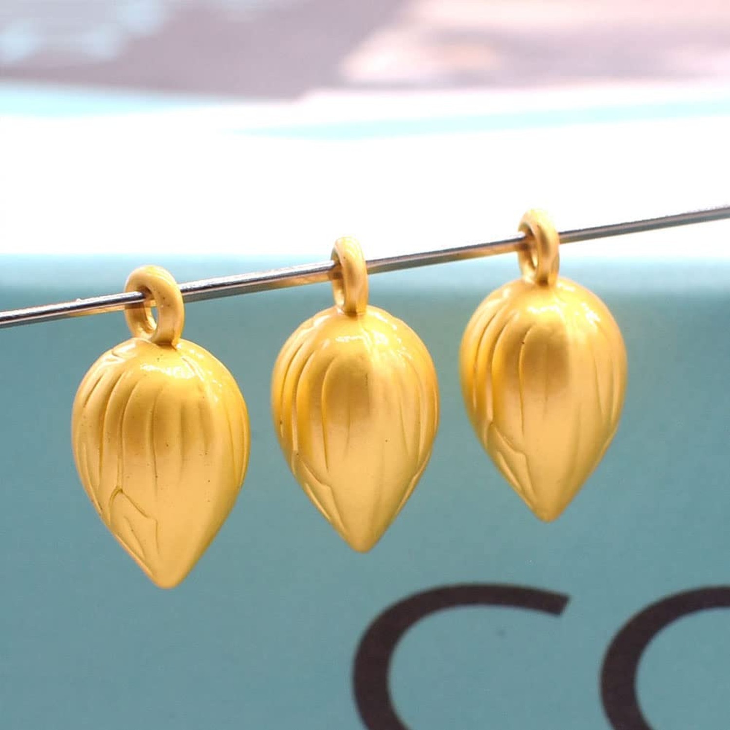 Gold Flower Shoe Mini Charms Golden 10 Pcs Alloy Enamel Brass Small Pendants …