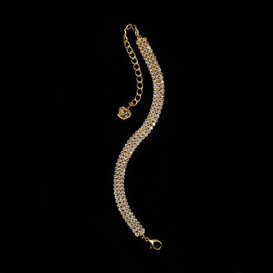Dog Jewelry Rhinestone Yellow Gold Tone Necklace With Crown For Dogs / Cats