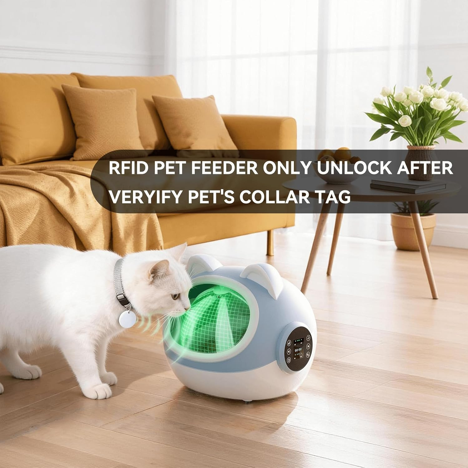 RFID Cat Collar Tag for RFID Cat Feeder, Pet Feeder Collar Accessory for Selecti
