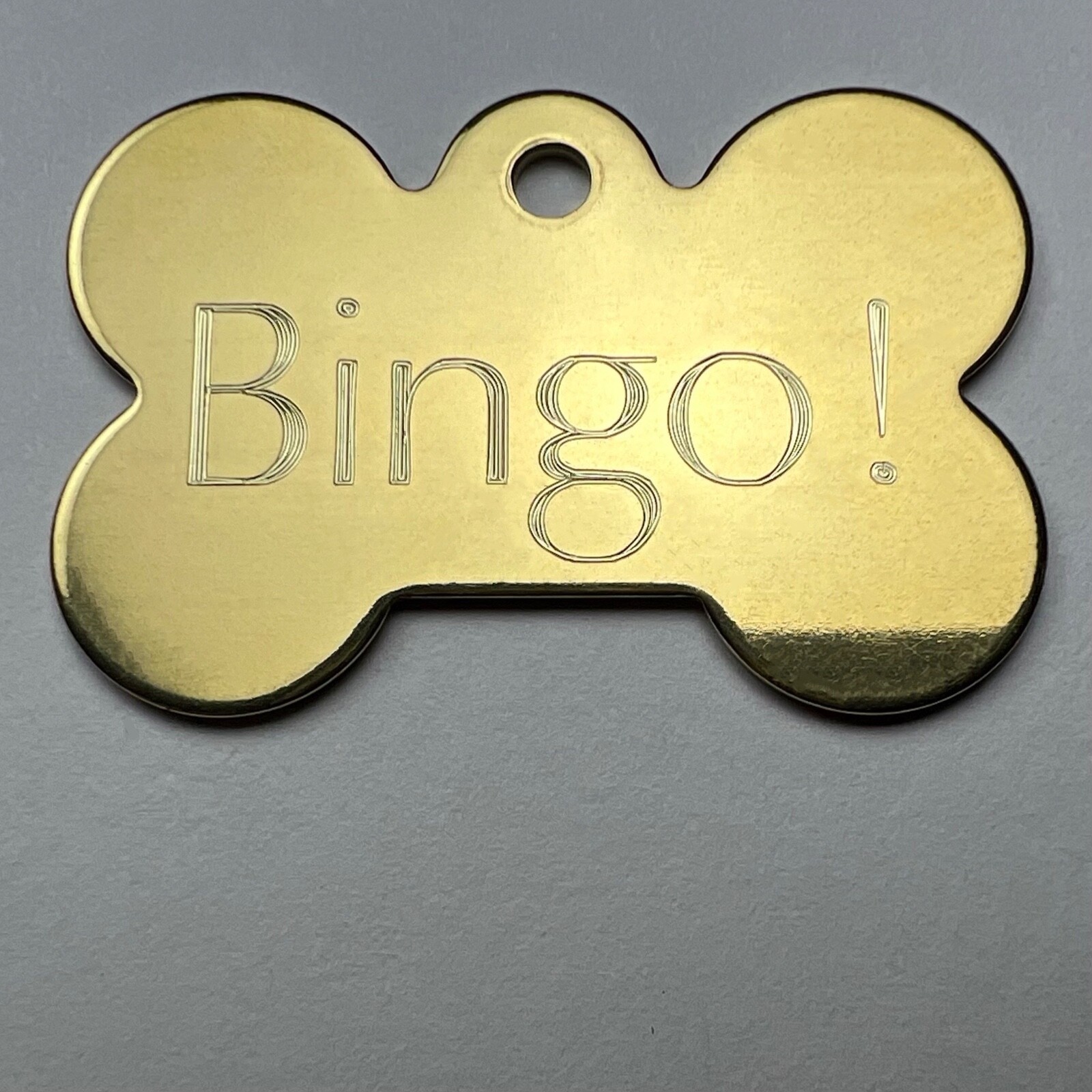 Custom Engraved Dog Tags Personalized Dog Collar Pet Tags Bone Pet NATURAL BRASS