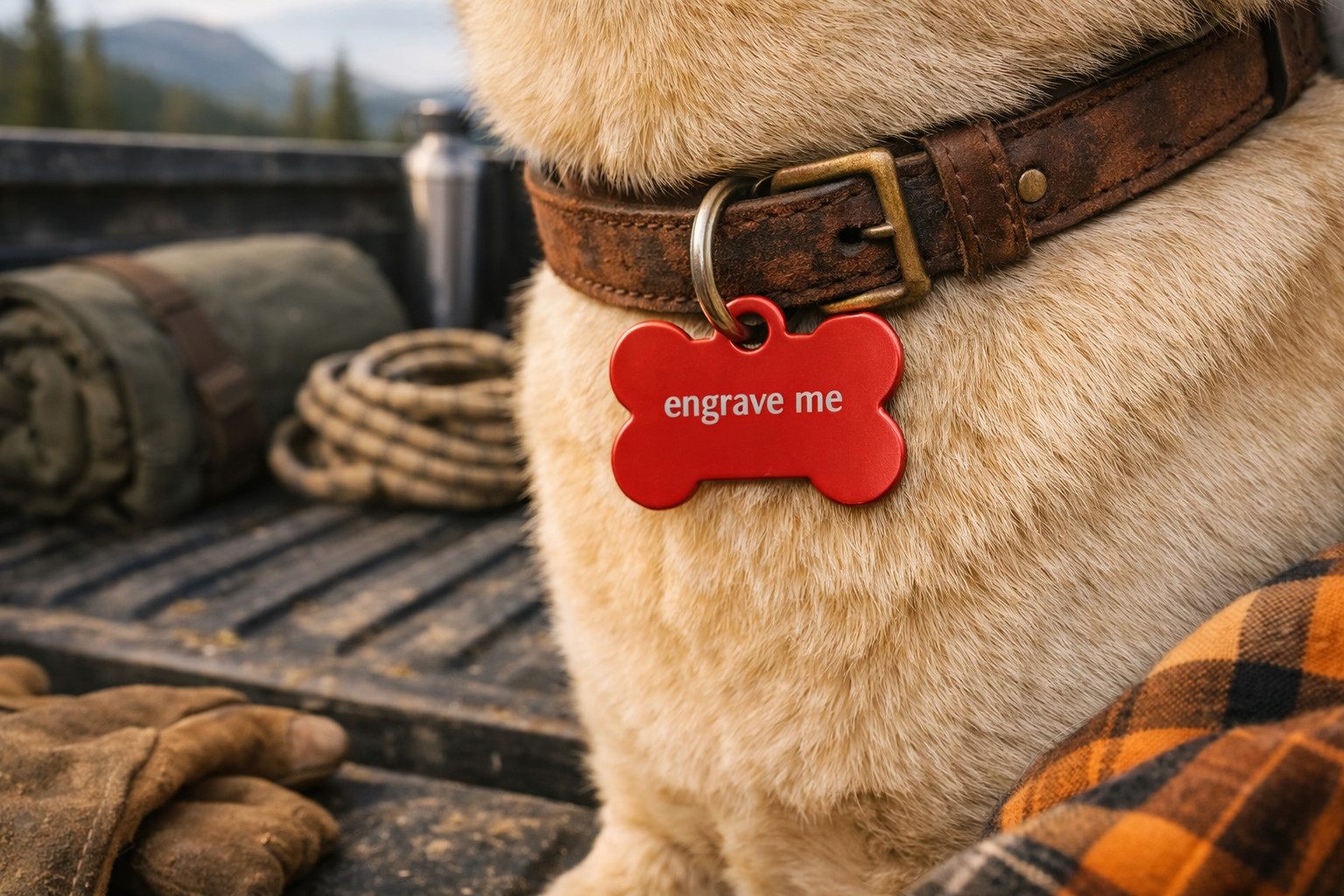 Custom Engraved Dog Tag_Personalized Pet ID_Deep Laser Engraving_Multiple Colors