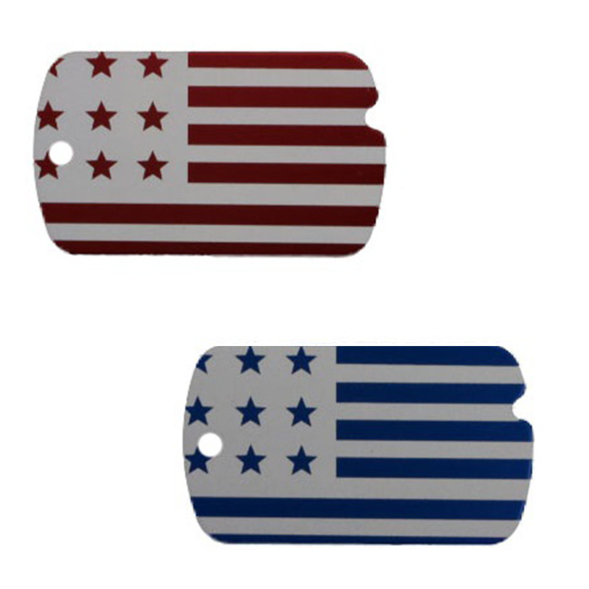 Custom Engraved Personalized Patriotic American Flag Military ID Pet Tag