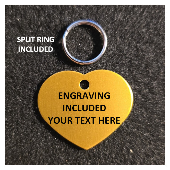 Tag: ENGRAVED Anodized Aluminum Tags Pet Dog Cat Keys Etc.