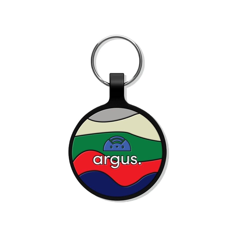 Argus Silent Tech Tag with Key Ring – Pet ID Tag with QR Code, NFC, and URL