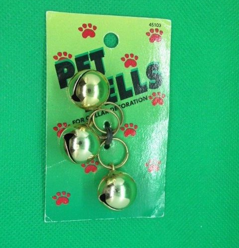 Dave’s Pet Bells # 45103 Approx. 3/4″ Round, Gold Color, 3 ct. – More Below
