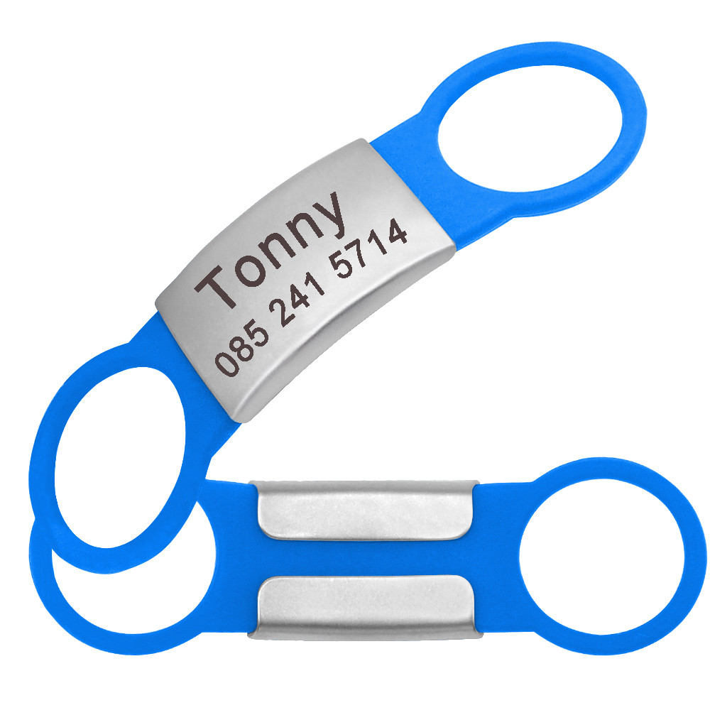 Pet Cat Dog ID Tags Personalized Engraved Name Tag Slide On Collar Tag for Puppy